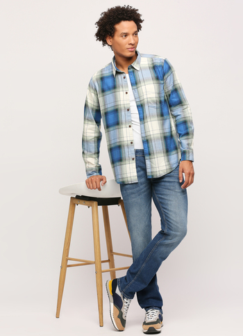 Blue Checks Long Sleeve Shirt