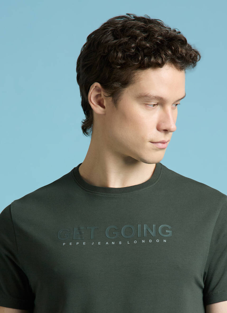 Men Green Crew Neck Stretchable T-shirt, , large image number 4