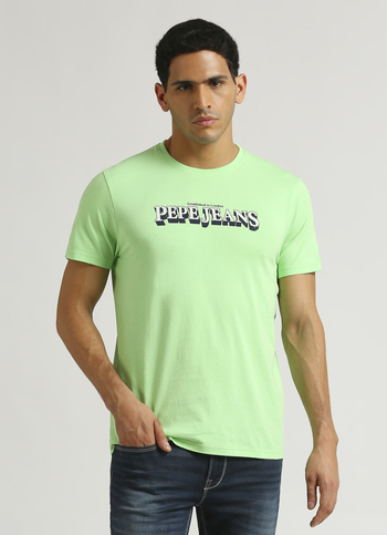 Green Graphic Printed Short Sleeve T-shirt