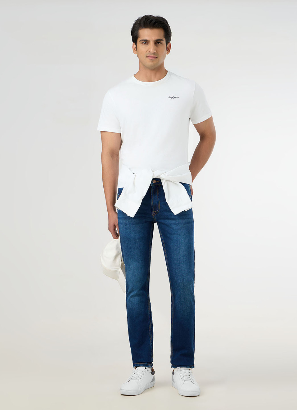 Men Blue Mid Rise Slim Fit Jeans, , large image number 1