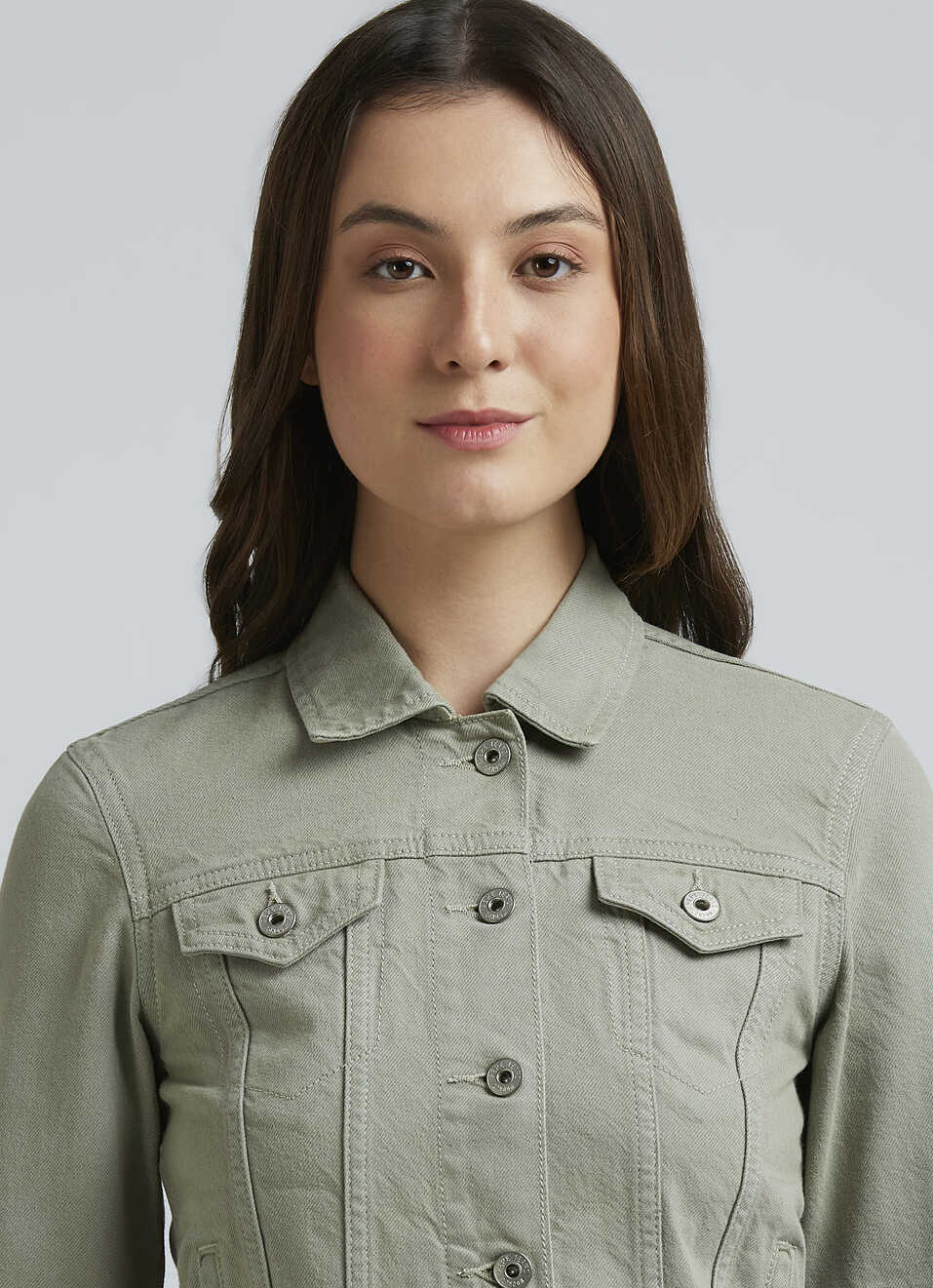 Green Full Sleeve Denim Jacket, , large image number 4