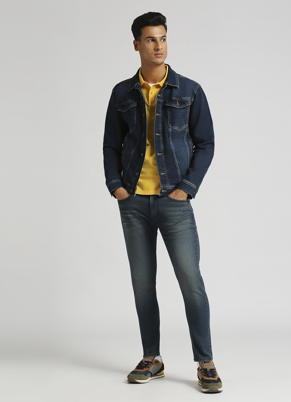 Chinox Dark Blue Mid Rise Ankle Jeans, , large image number 1