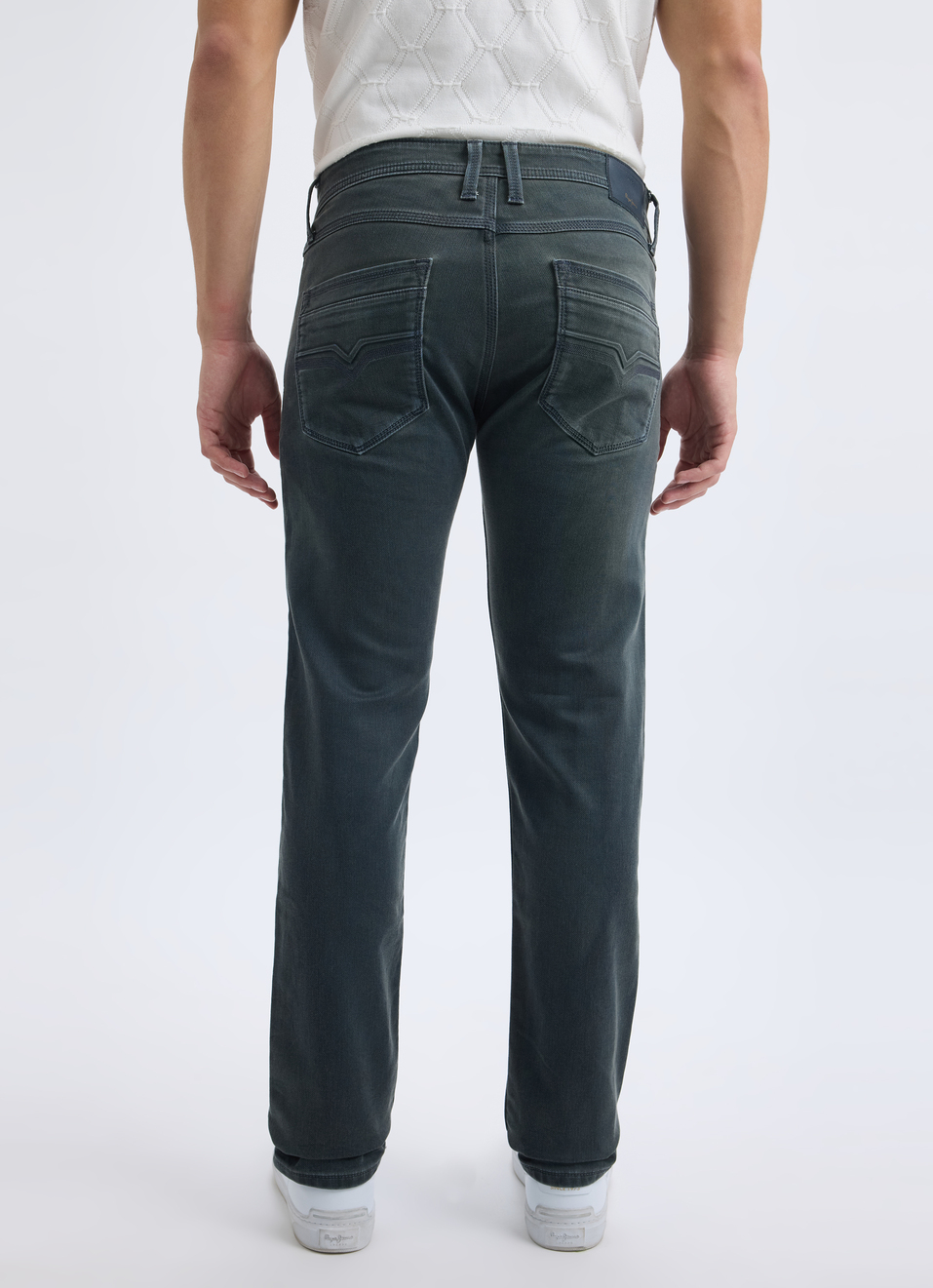 Men Dark Blue Mid Rise Slim Jeans, , large image number 2