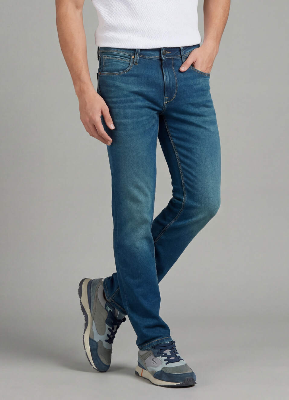 Scott Blue Low Rise Skinny Jeans, , large image number 0