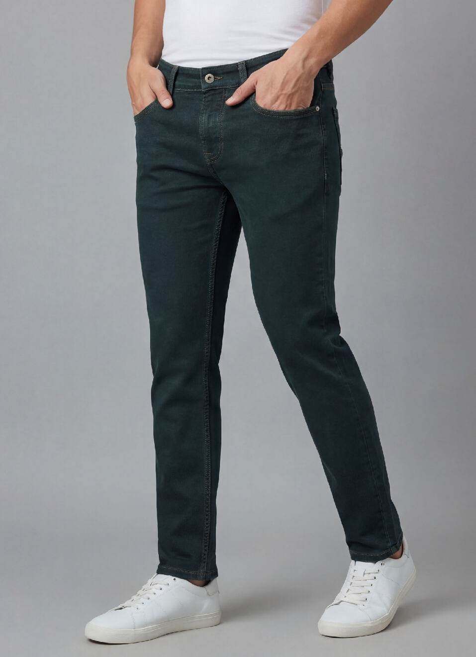 Men Blue Skinny Fit Ankle-length Jeans, , large image number 0