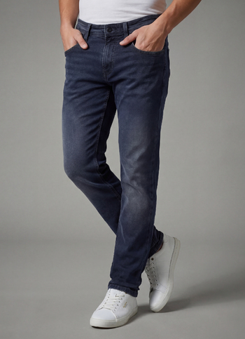 Men Grey Mid Rise Slim Structured Jeans
