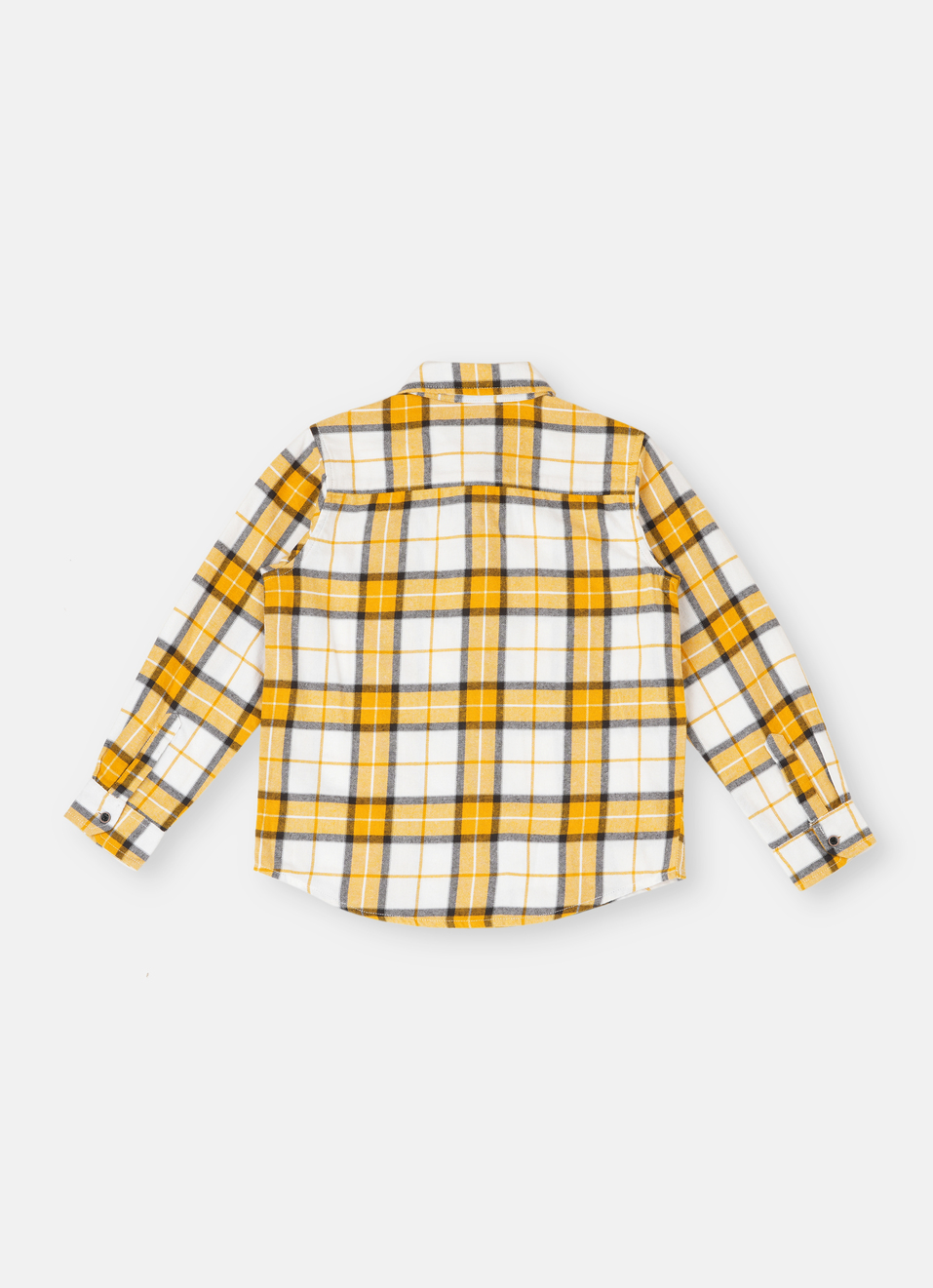 Boys Yellow Checks Long Sleeve Shirt, , large image number 1