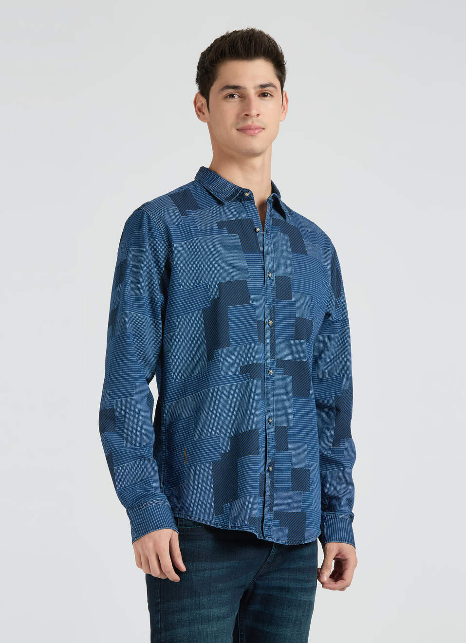 Blue Full Sleeve Shirt, , large image number 3