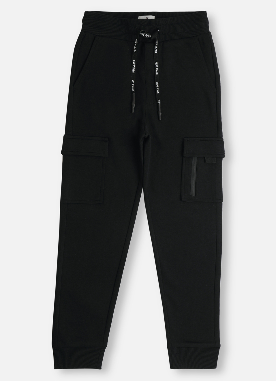 Boys Black Interlock Knit Joggers, , large image number 0