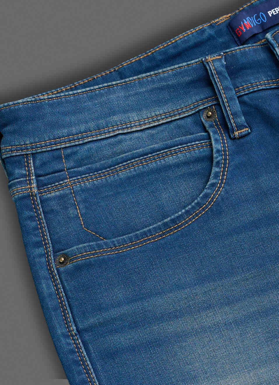 Men Blue Slim Fit Mid Rise Stretchable Jeans, , large image number 5