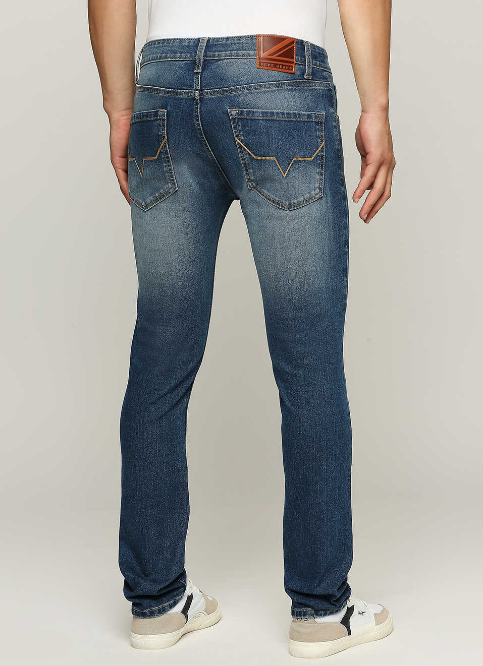 Vapour Blue Mid Rise Slim Fit Jeans, , large image number 3