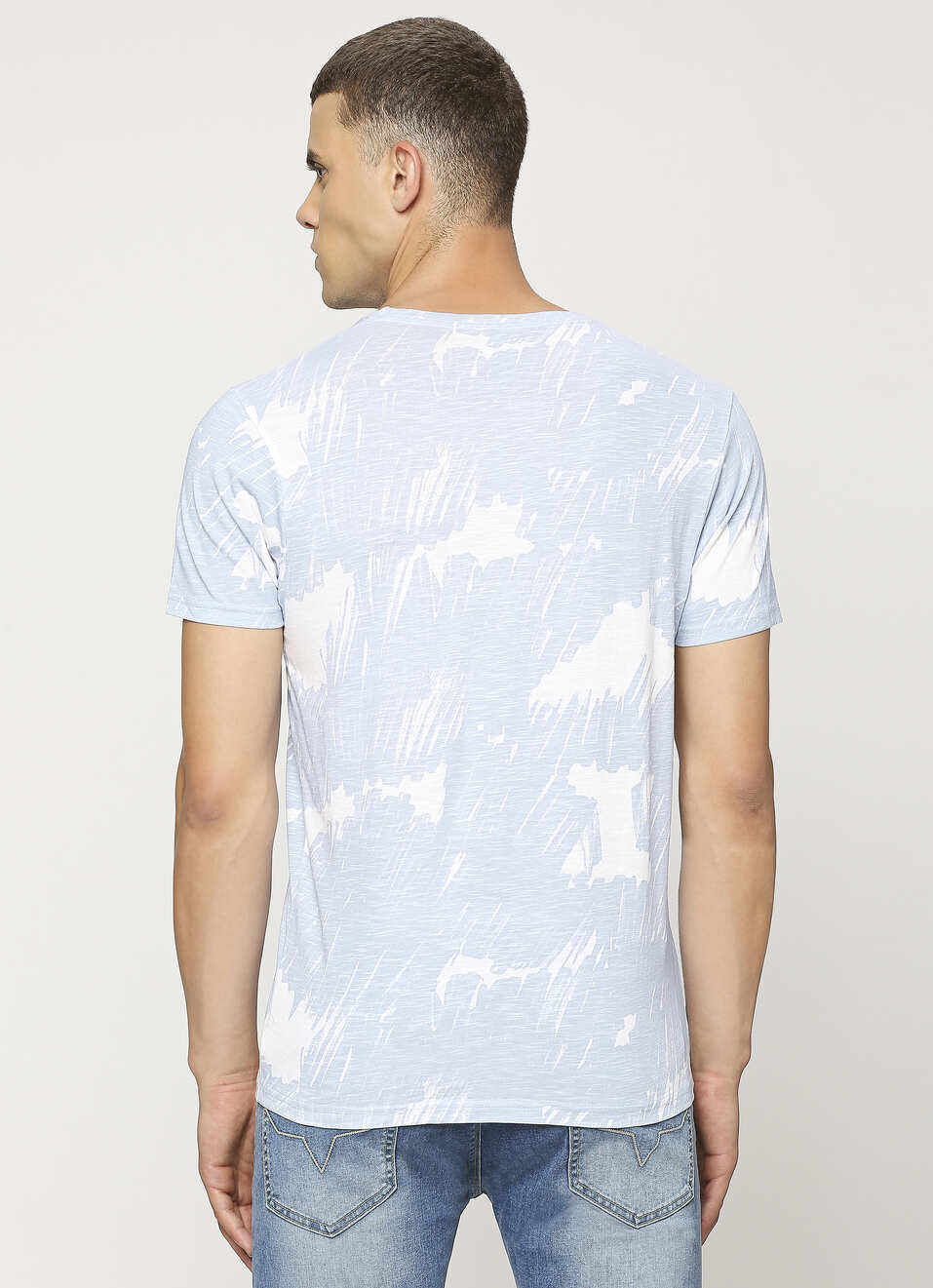 Blue All-over Abstract Printed Tee, , large image number 2