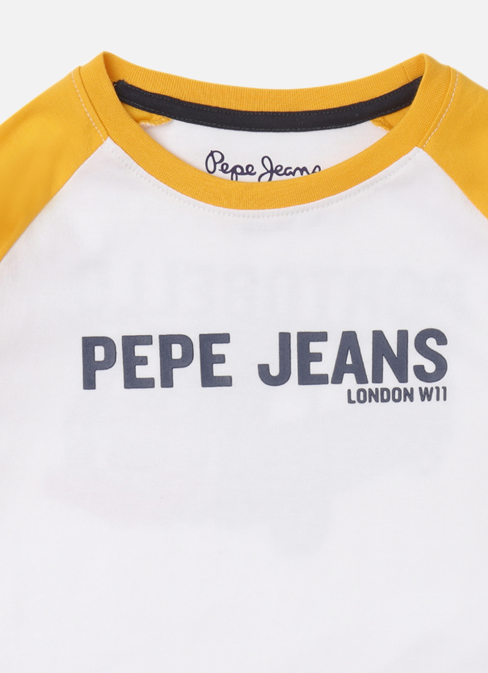 Boys Yellow Back Print Full Sleeve T-shirt, , large image number 2