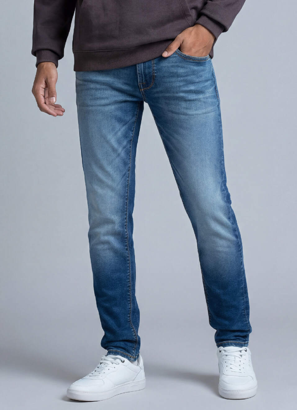 Chinox Blue Mid Waist Gymindigo Jeans, , large image number 0