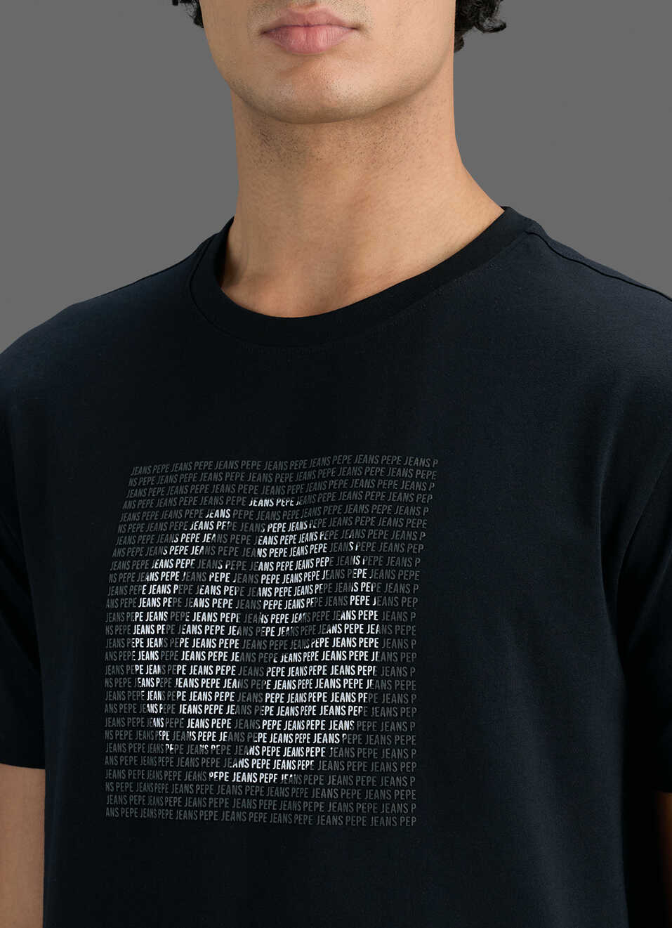 Men Black Slim Printed T-shirt, , large image number 1
