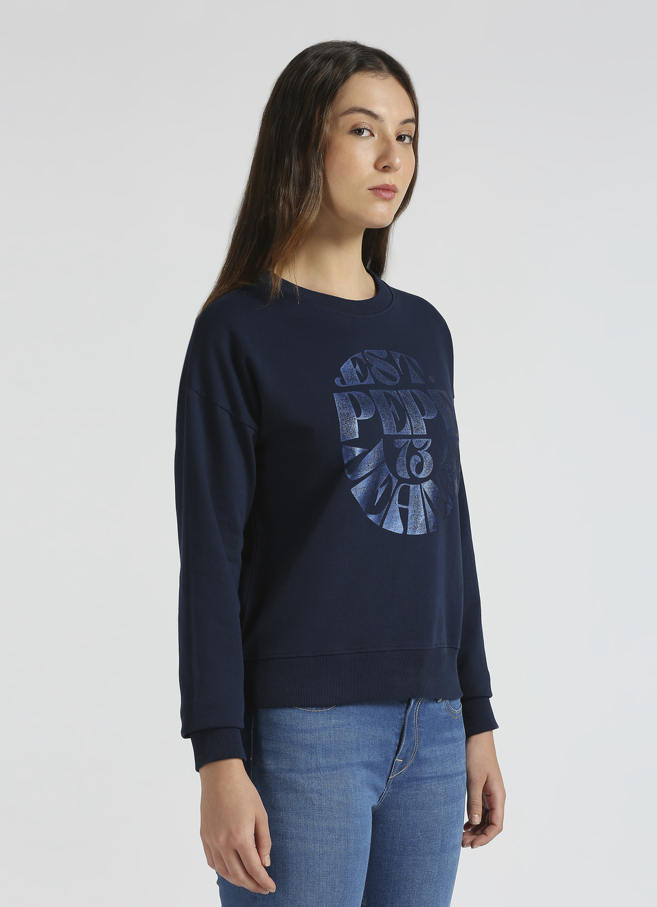 Navy Graphic Print Full Sleeve Sweatshirt, , large image number 3