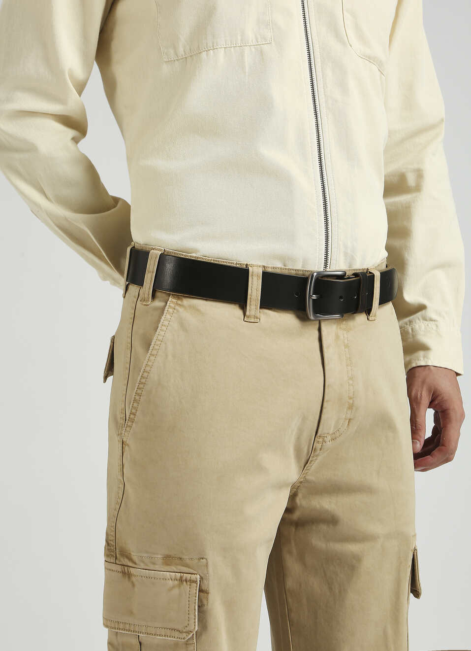 Brown Classic Leather Belt, , large image number 4