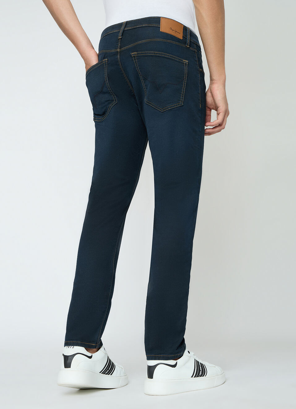 Men Blue Slim Fit Stretchable Jeans, , large image number 3