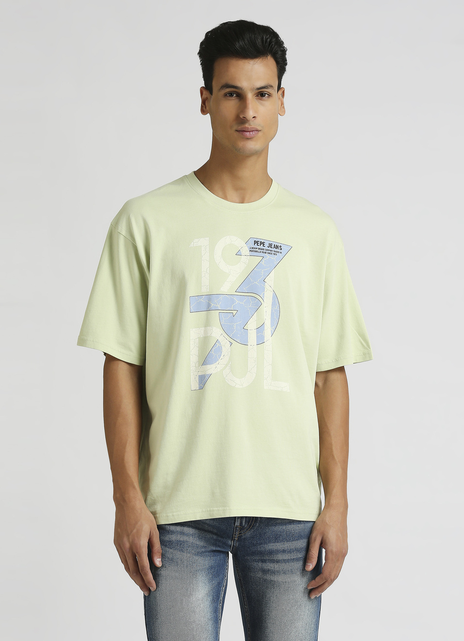 Green Graphic Print Short Sleeve Oversized T-shirt, , large image number 0