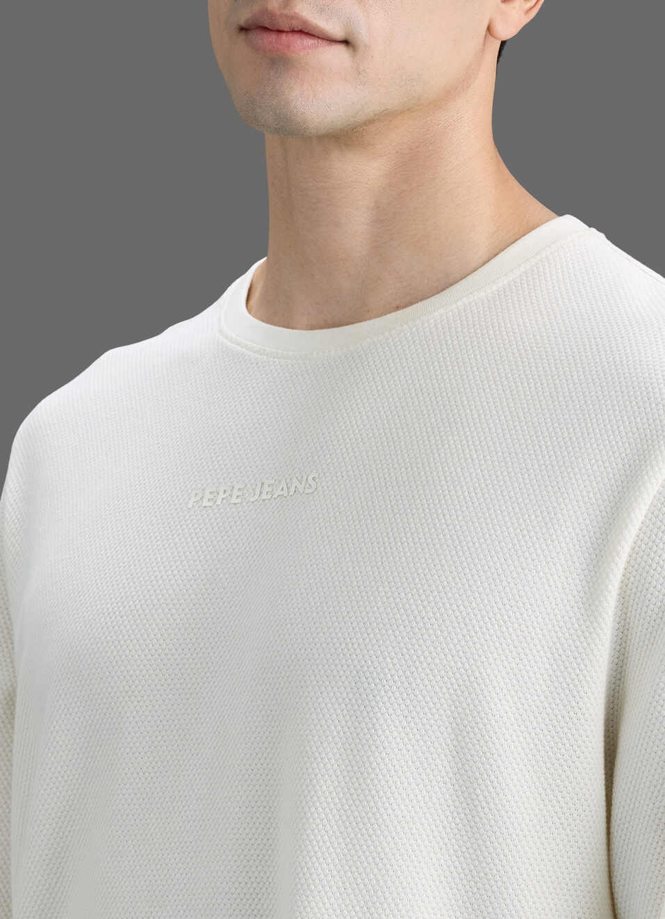 Men Off White Printed Slim Fit Long Sleeve T-shirt, , large image number 1