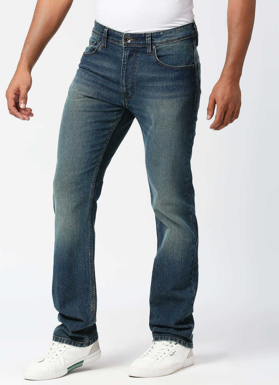 Holborne Regular Fit Mid Waist Straight Leg Jeans, , large image number 2