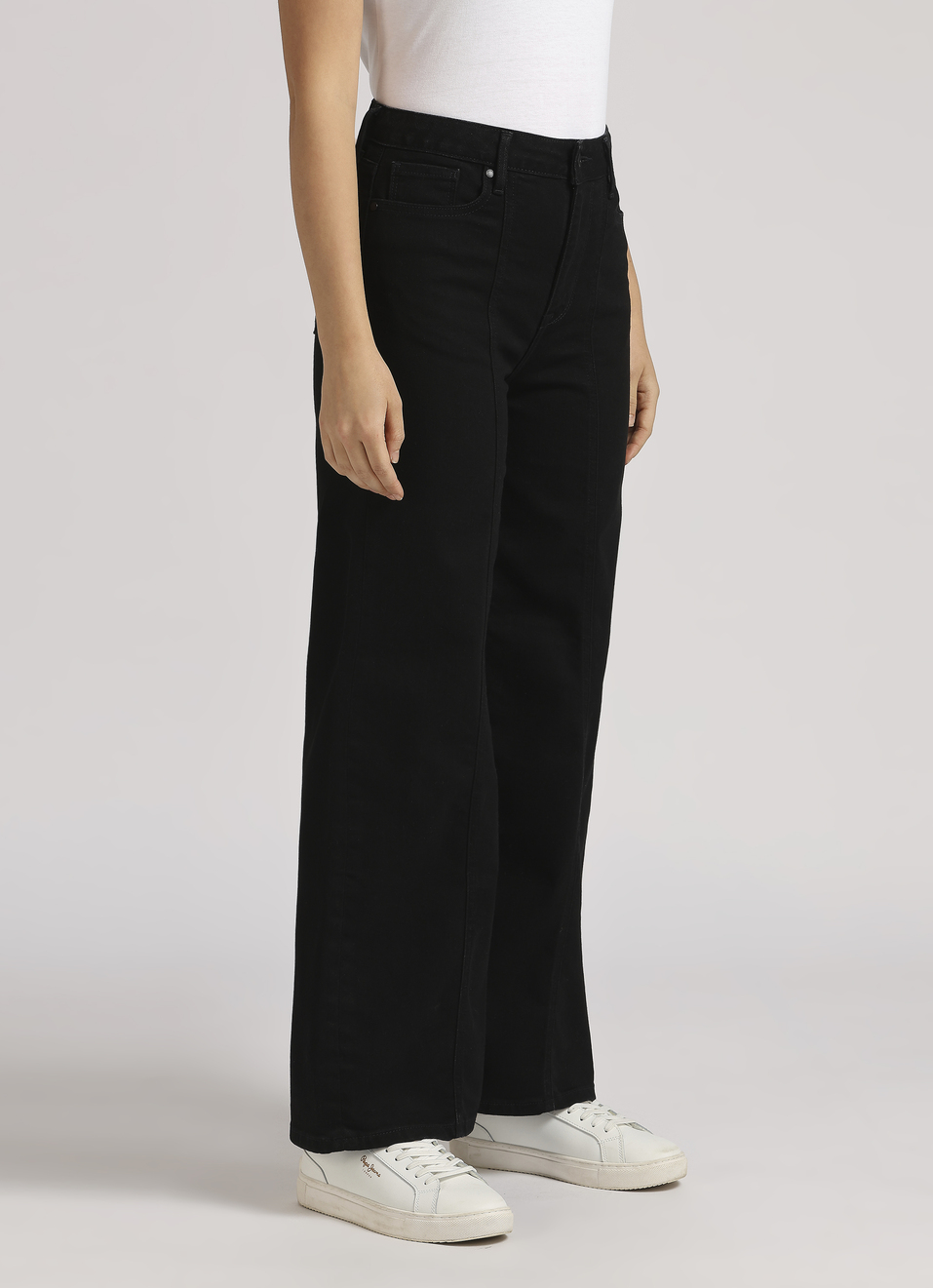 Hailey Black High Waist Loose Wide Leg Jeans, , large image number 3