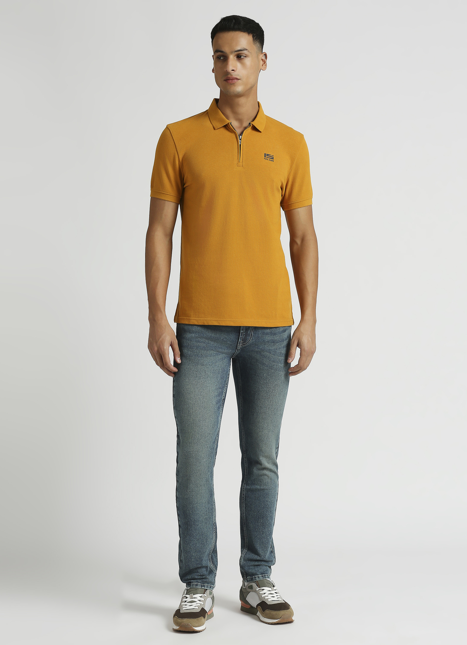 Yellow Solid Short Sleeve Polo, , large image number 3