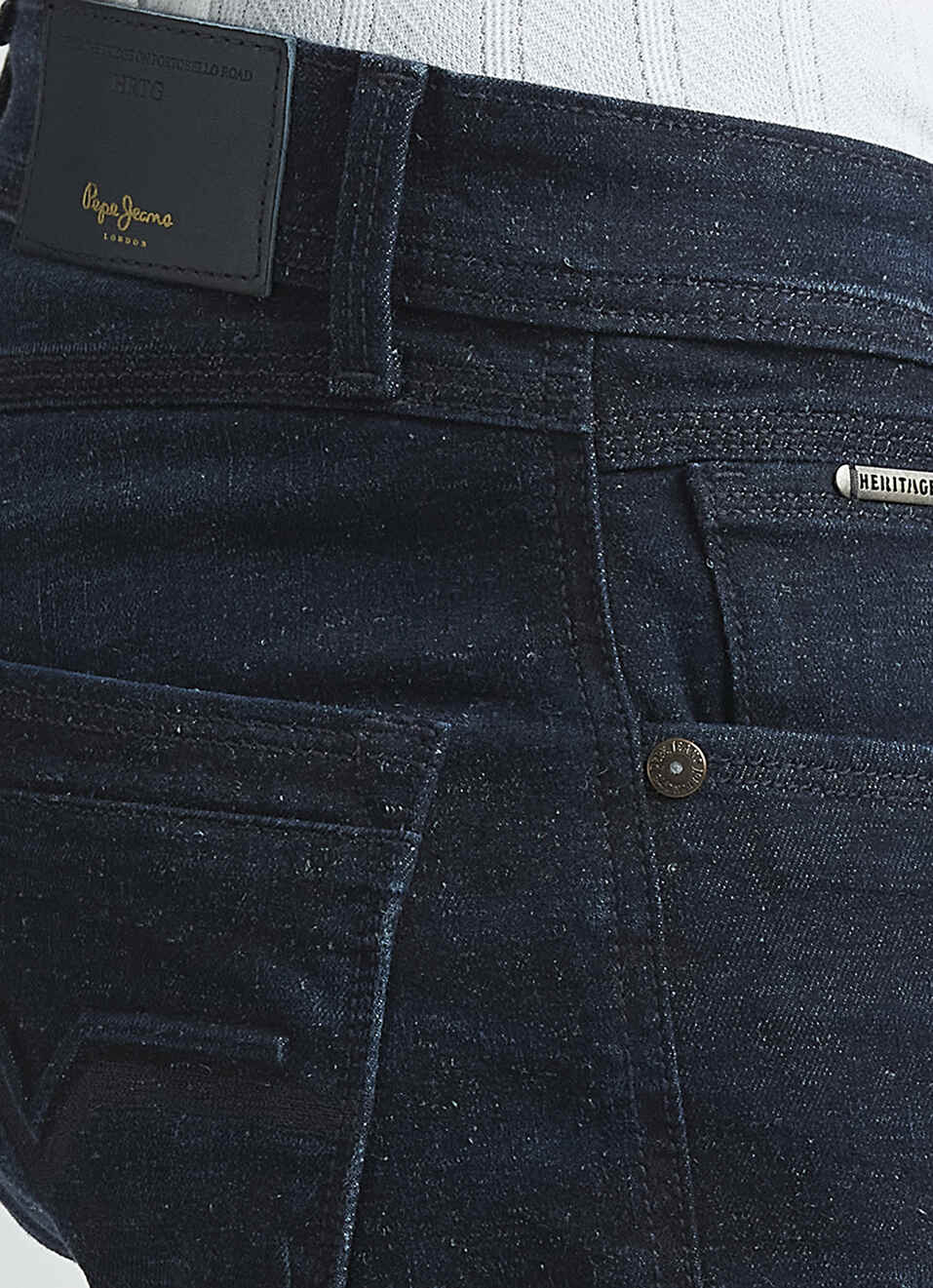 Vapour Blue Mid Rise Slim Jeans, , large image number 4