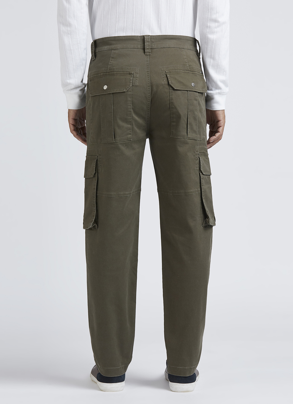 Olive Mid Waist Overdyed Cargo, , large image number 3