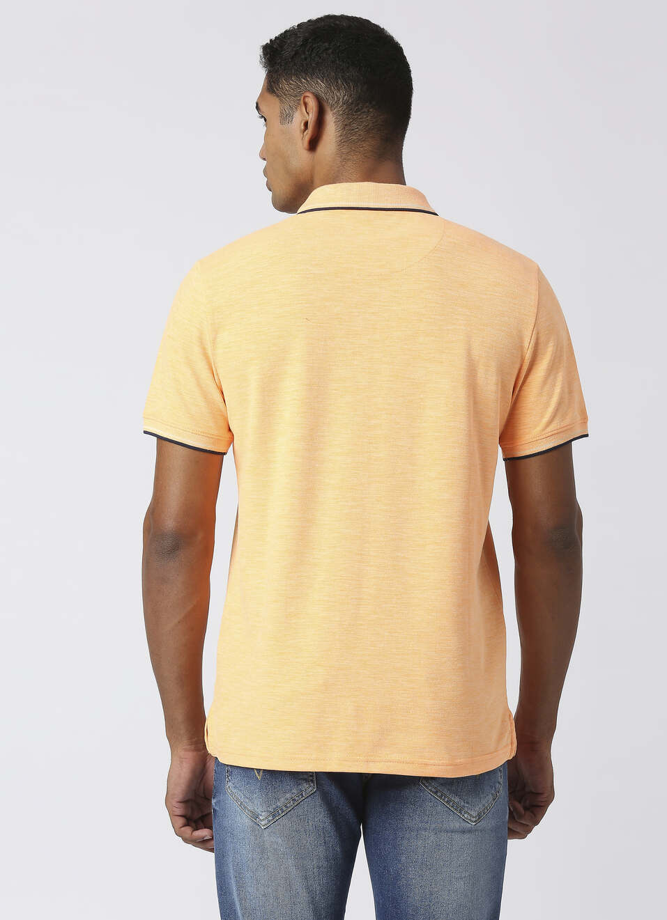 BOOSTER Solid stretch slub mel polo, , large image number 2