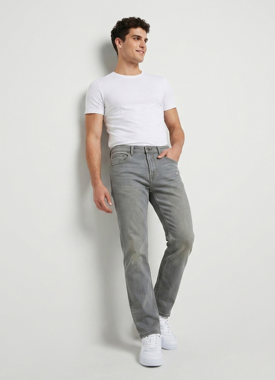 Men Blue Straight Fit Mid Rise Stretchable Jeans, , large image number 7