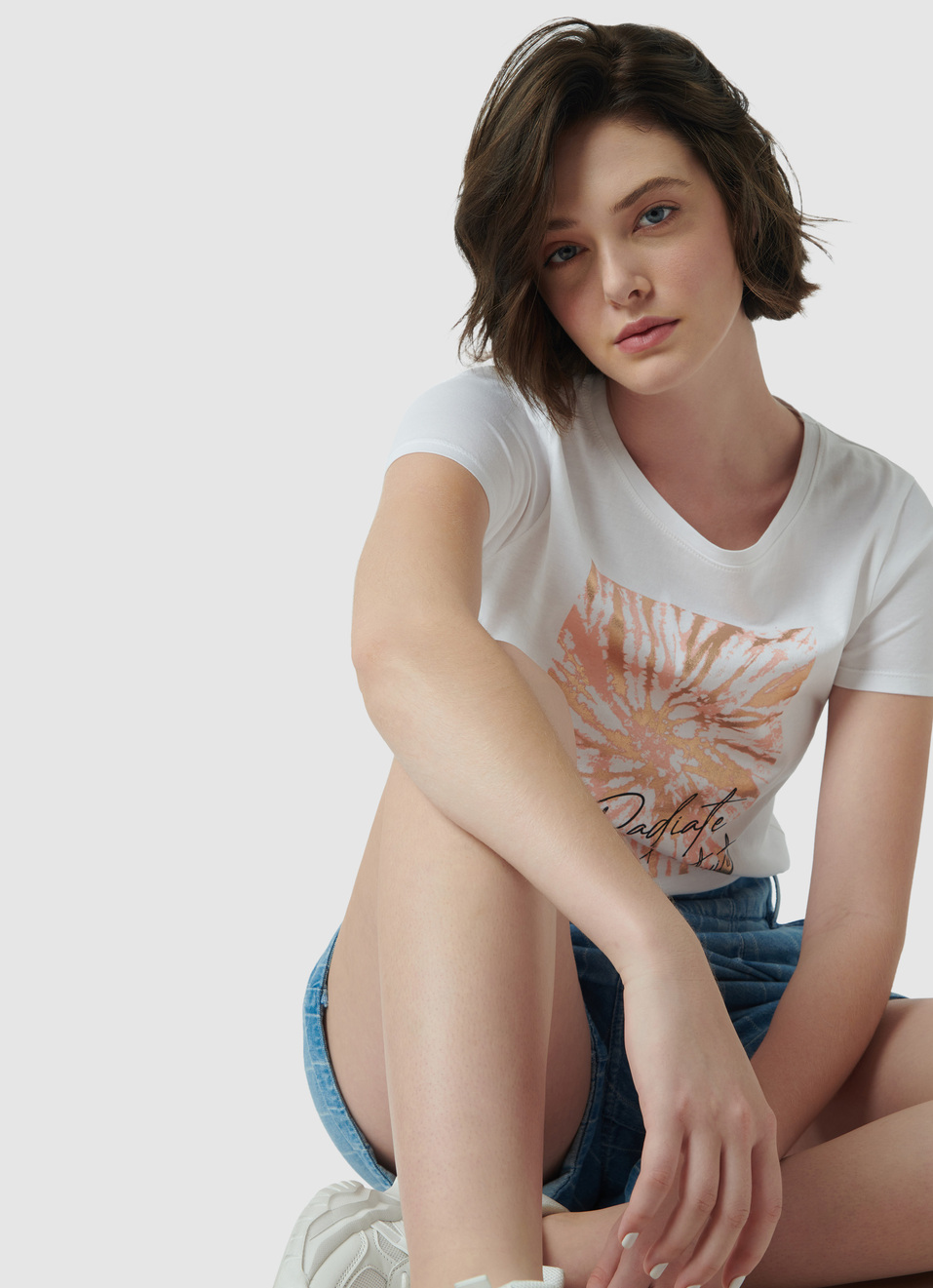 White Graphic Printed T-shirt, , large image number 0