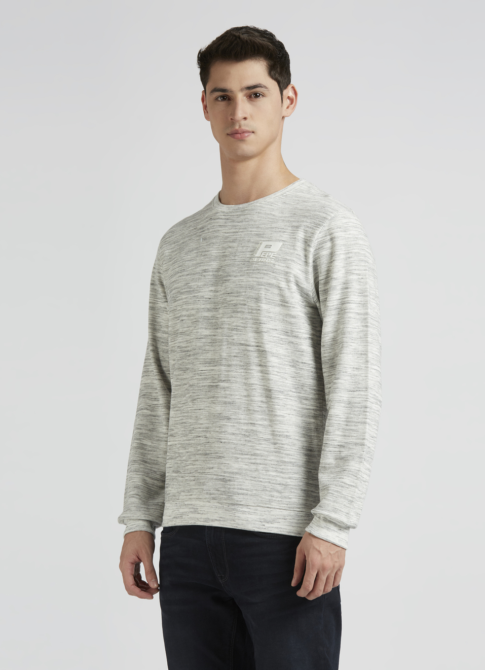 Ecru Full Sleeve Ottoman Sweatshirt, , large image number 3