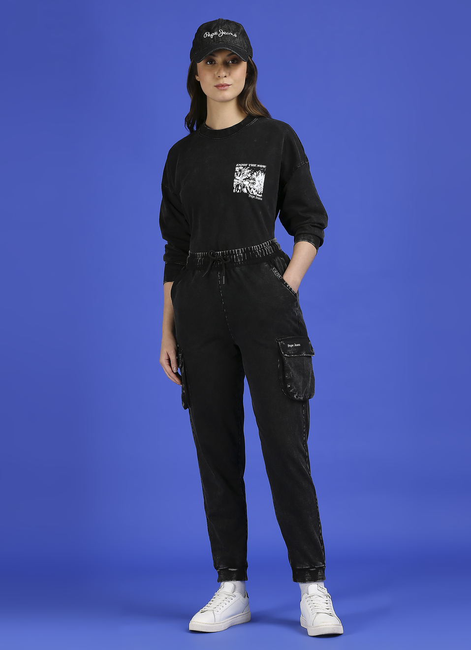Black Knitted Joggers, , large image number 0