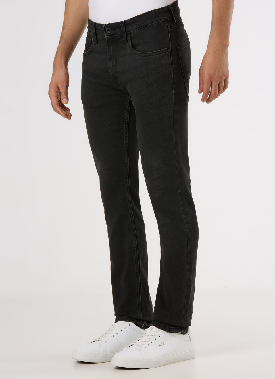 Men Black Mid Rise Slim Fit Stretchable Jeans, , large image number 3