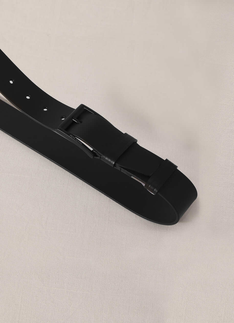 Black Classic Leather Belt, , large image number 2