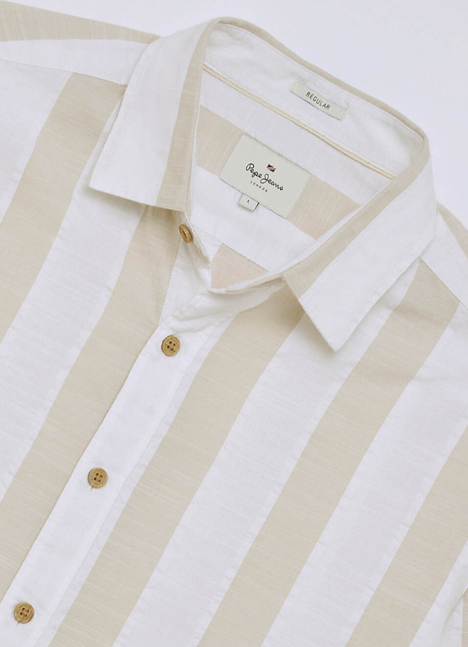 Men Beige Striped Long Sleeve Shirt, , large image number 6