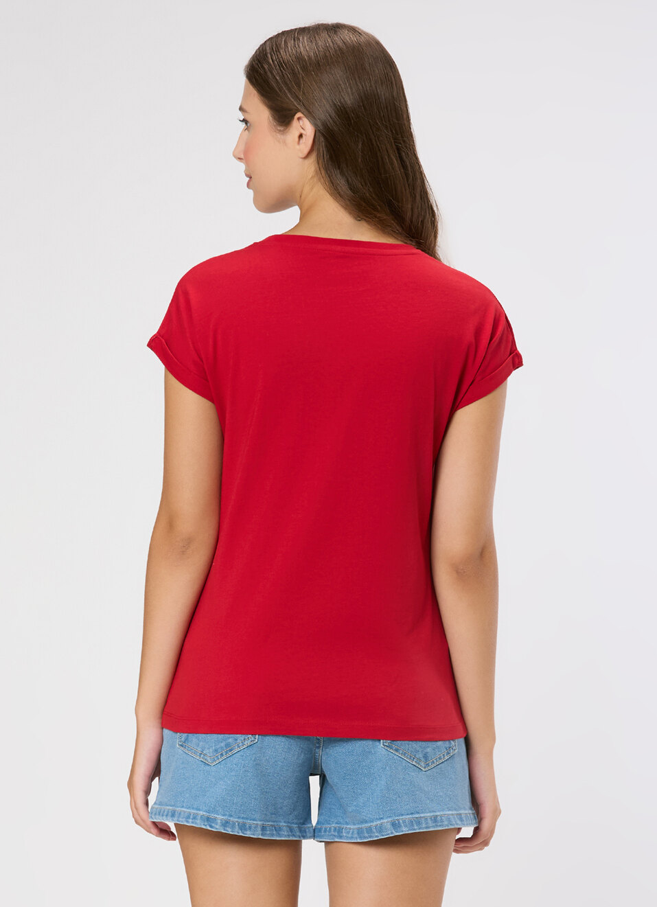 Women Red Graphic Print T-shirt, , large image number 2