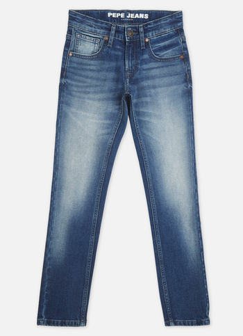 Boys  Blue Mid Waist Slim Jeans