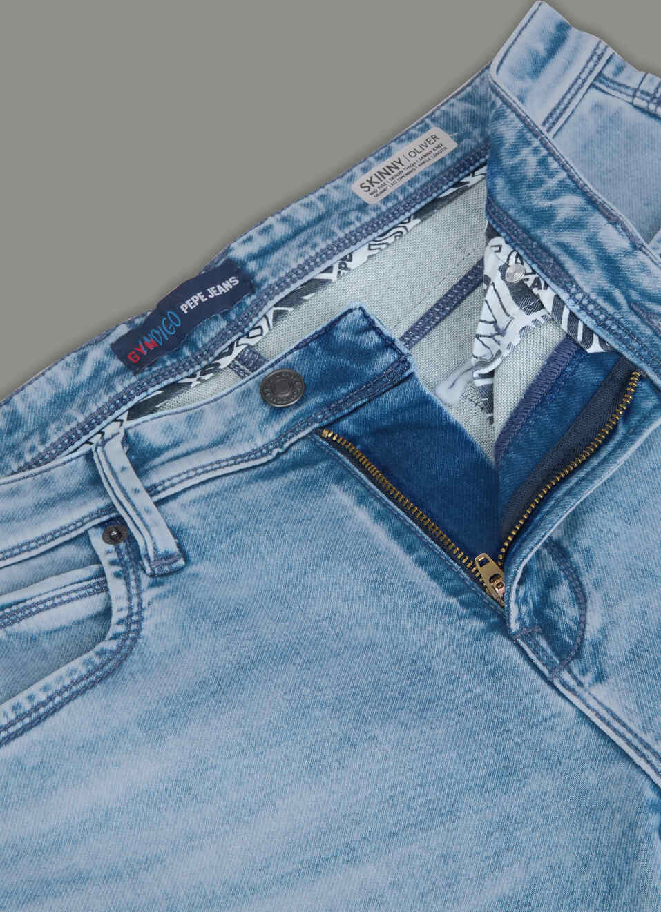 Men Blue Skinny Fit Mid Rise Stretchable Jeans, , large image number 6