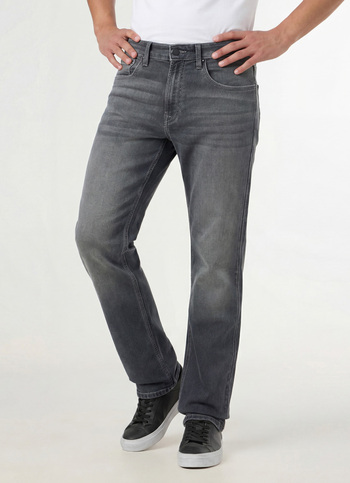 Men Grey Mid Rise Straight Fit Jeans