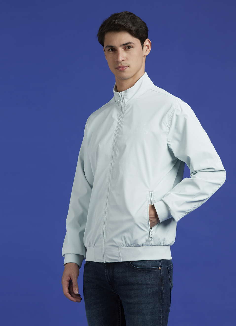 Blue Lightweight Full Sleeve Jacket, , large image number 3