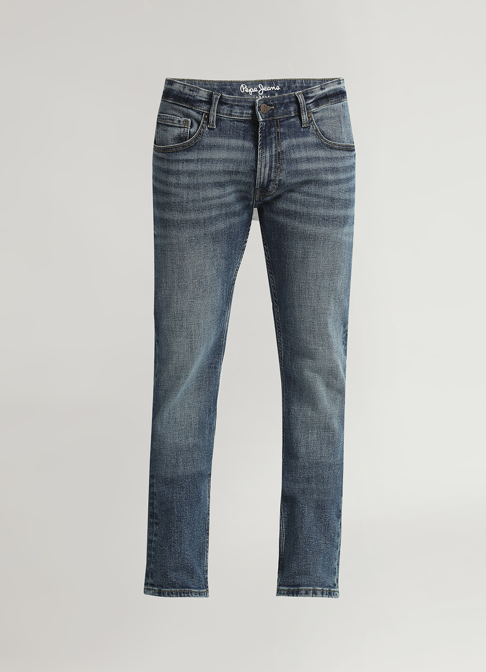 Vapour Blue Mid Rise Slim Fit Jeans, , large image number 5