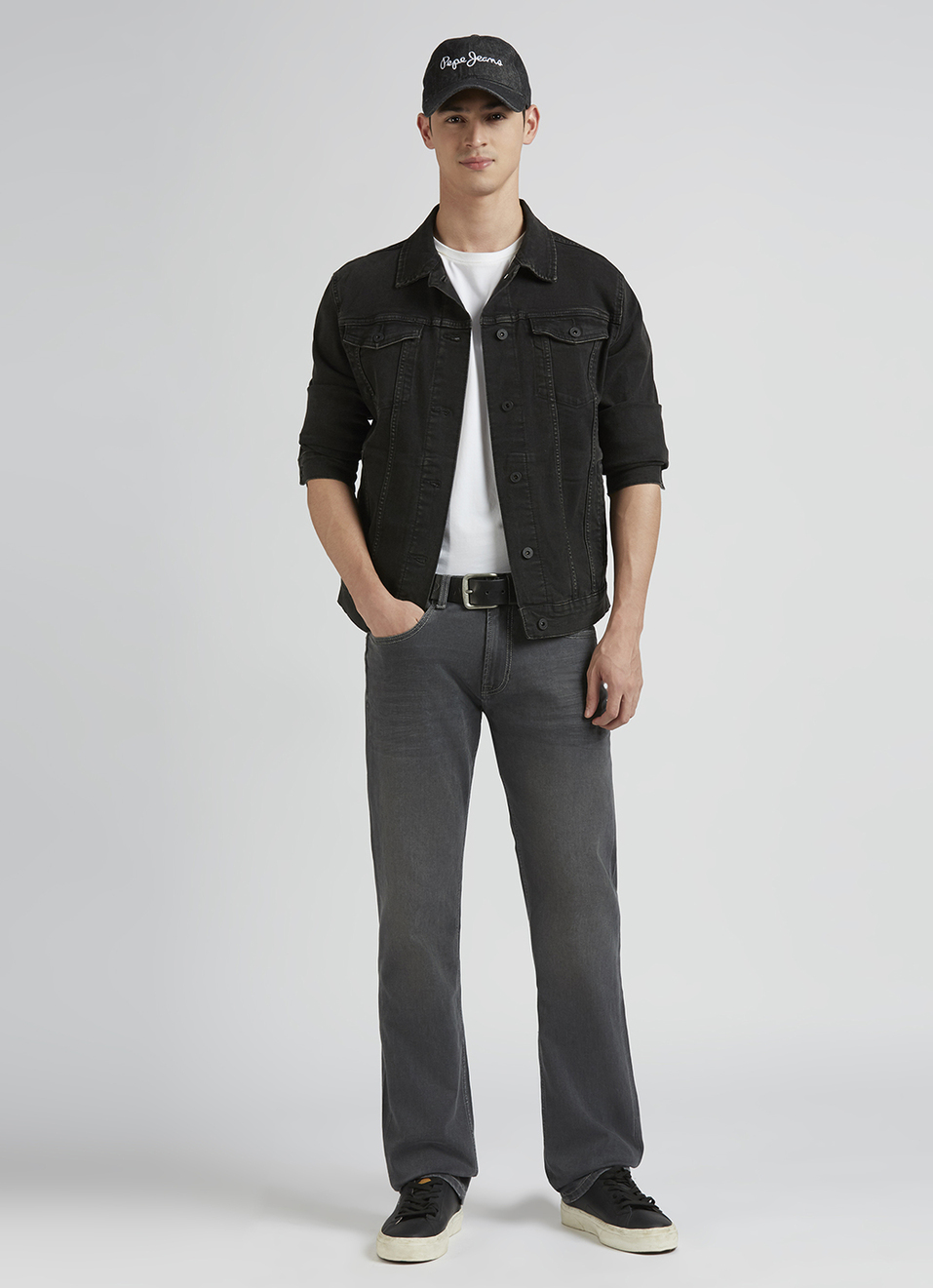 Holborne Black Mid Rise Straight Jeans, , large image number 1