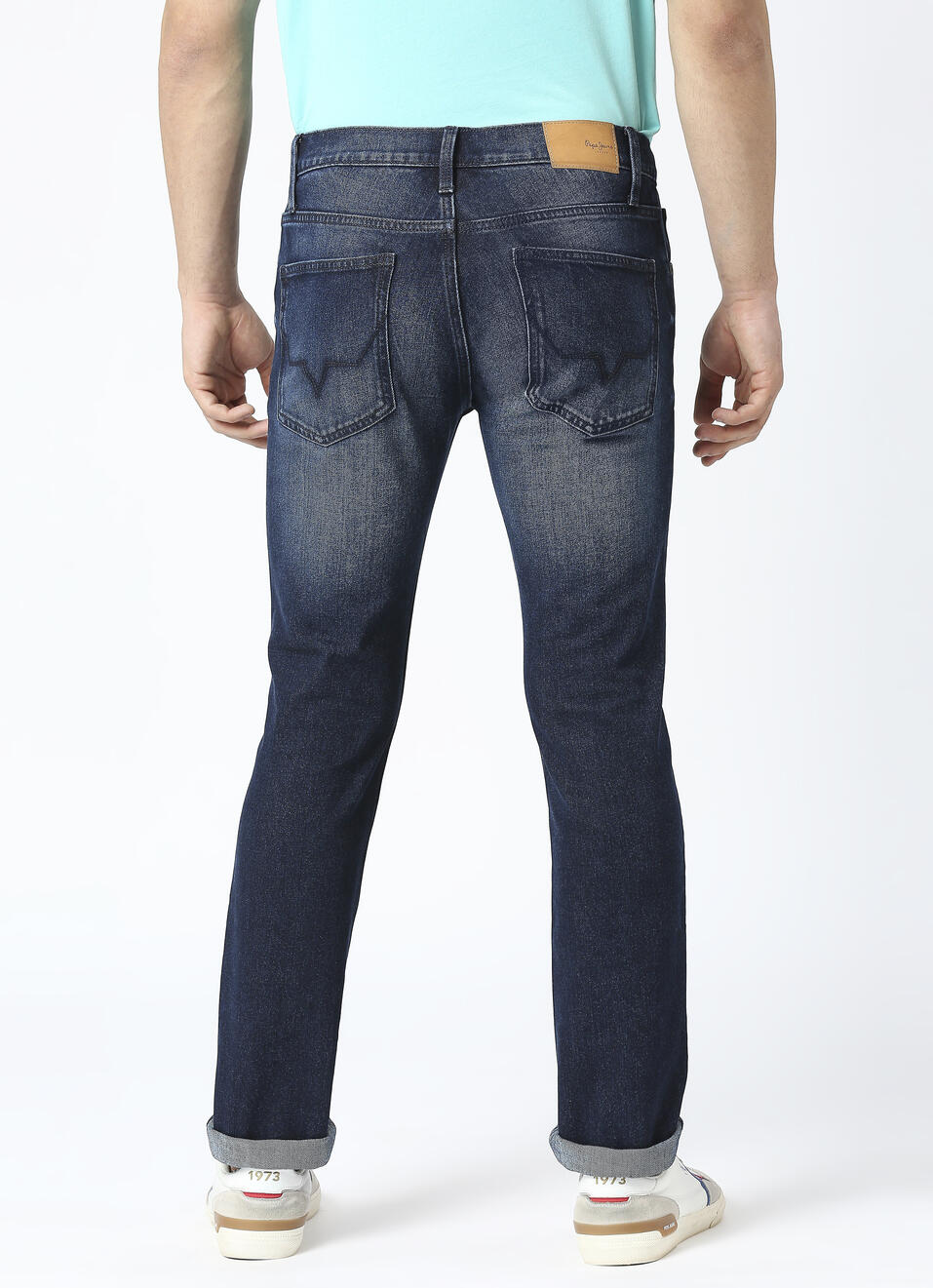 Vapour Dark Blue Mid Rise Slim Fit Jeans, , large image number 2