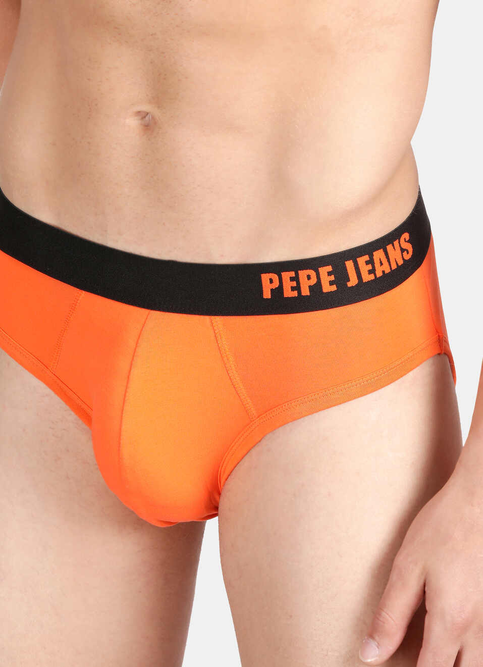 Neon Orange Solid Briefs, , large image number 6