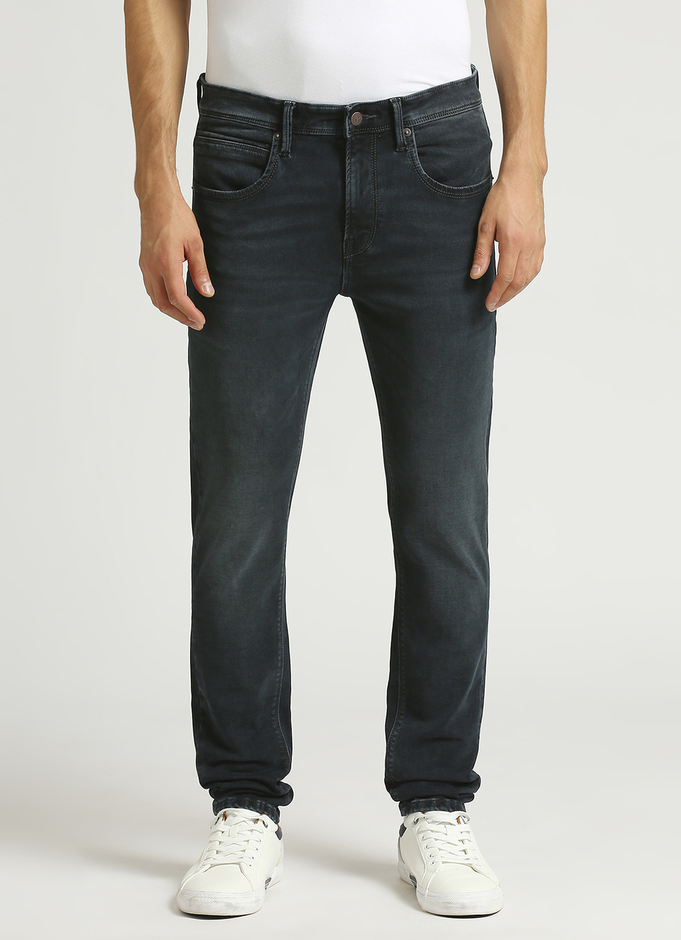 Chinox Black Mid Rise Skinny Gymindigo Jeans, , large image number 2