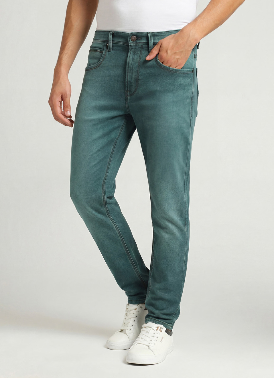 Chinox Dark Blue Mid Rise Ankle Gymindigo Jeans, , large image number 0