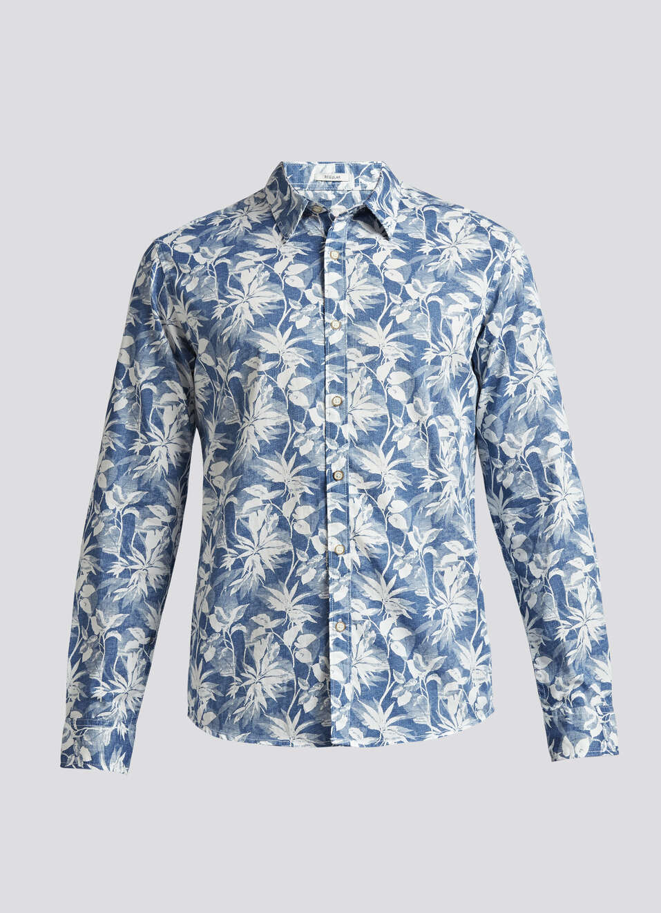 Blue Floral Print Full Sleeve Shirt, , large image number 6