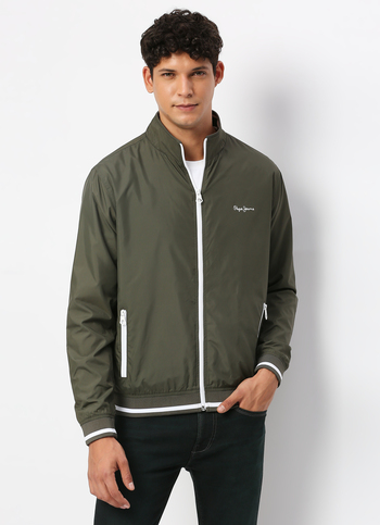 OLIVE LIGHTWEIGHT FULL SLEEVE JACKET